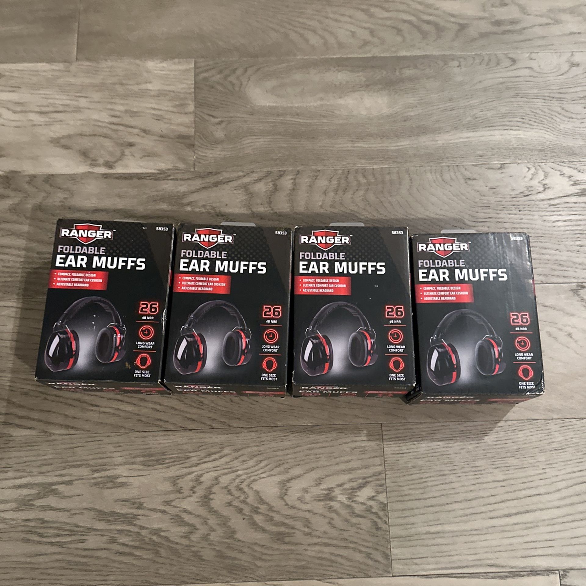 Ranger Foldable Ear Muffs 4 Pack Deal