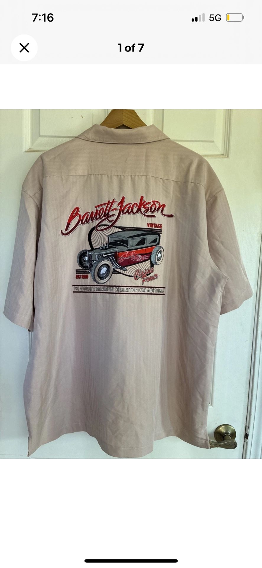 Vintage Hot Rod Embroidered Tommy Bahama Style Shirt