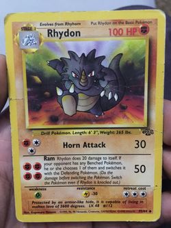 1995 Rhydon Pokémon card