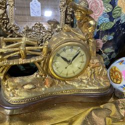 Antique Gold Style Table Clock