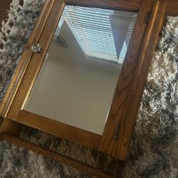 Real Oak Antique Medicine Cabinet 