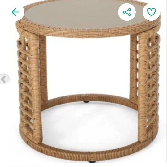 P104#3 outdoor table with temperedglass$55