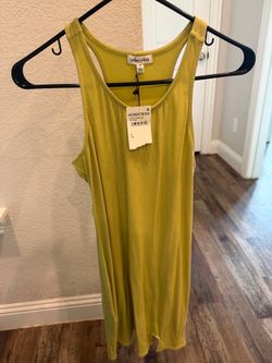 Urban Renewal Olive Green Ribbed Tank Top size M