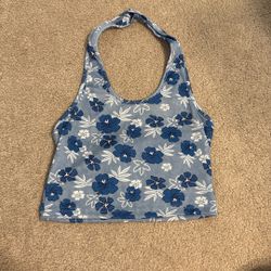 Blue Halter Top