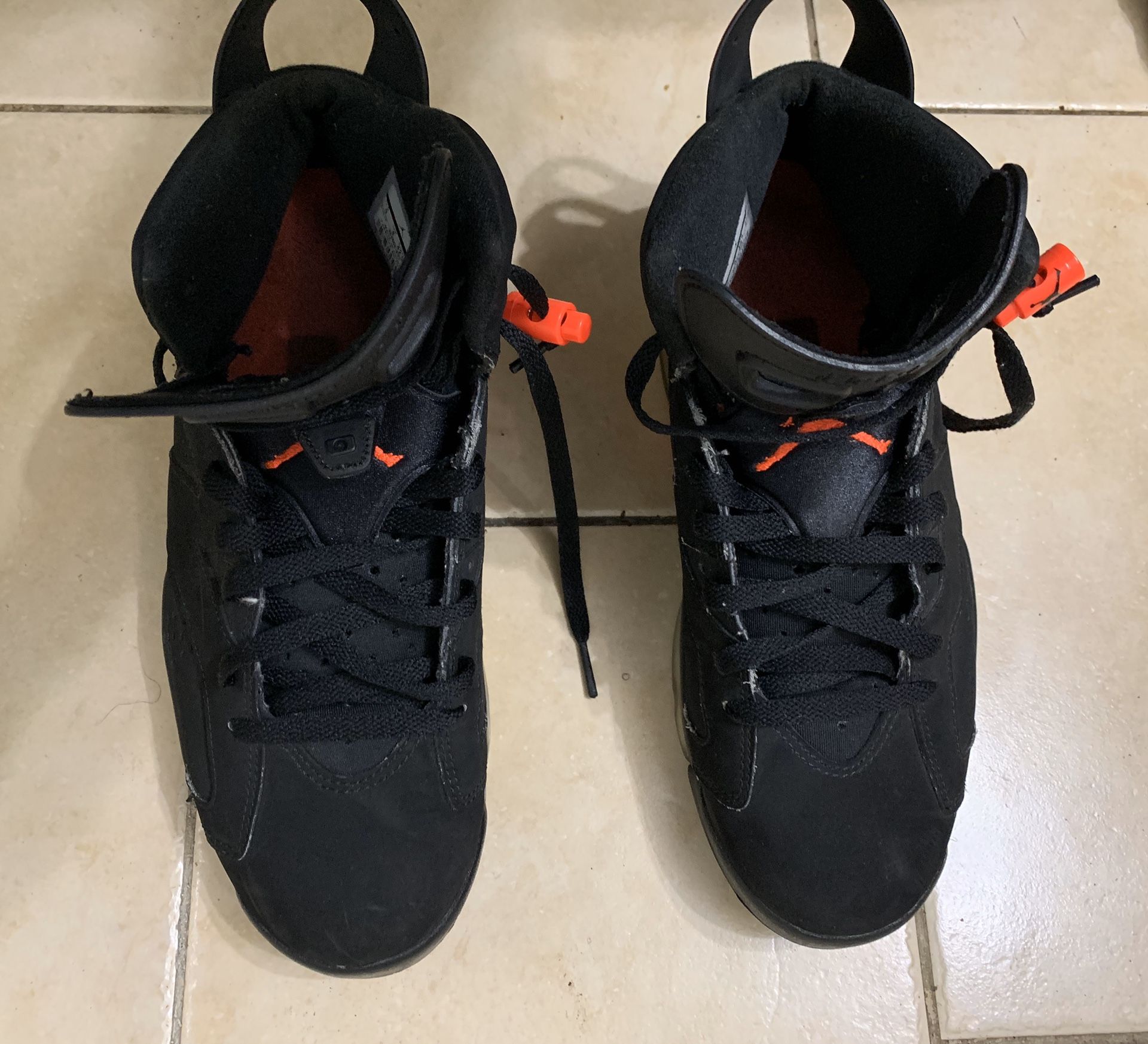 NIKE AIR JORDAN VI BLACK INFRARED RETRO ORIGINAL OG Size NO