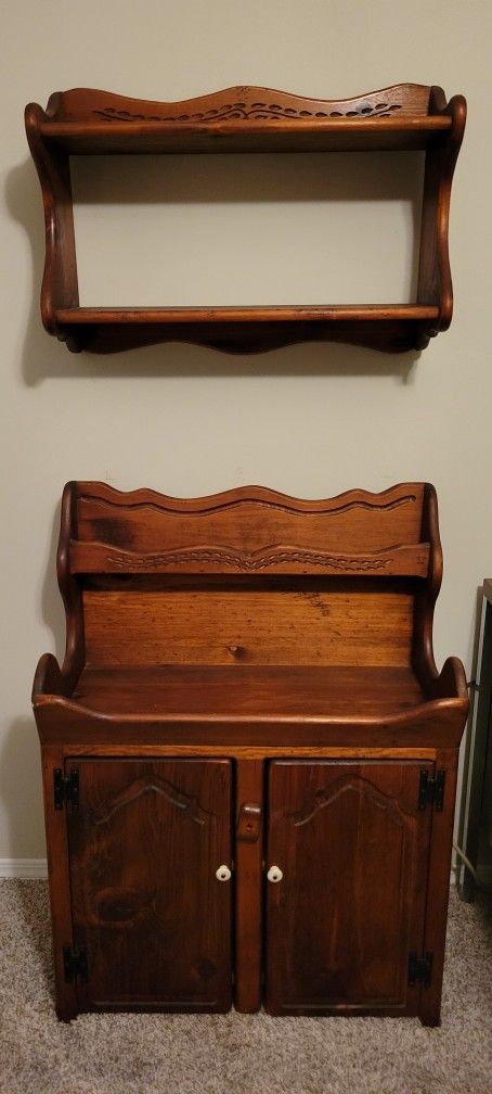 Dry Sink with Wall Shelf