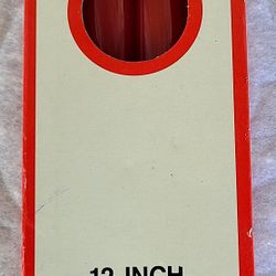 Santa's Favorites 12" Holiday Candles Package Of Four (4) Red