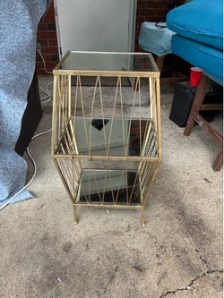 3-tier glass table