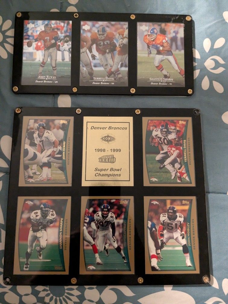 2 Broncos Card Frame