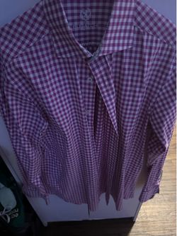 Bugatchi men’s dress shirt stil like new size 16 34/35 asking  40  wore 2 times
