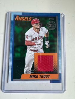 Mike trout Game used Jersey card number to 99
