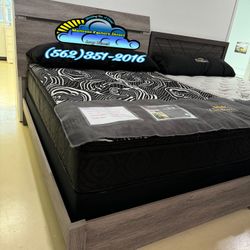 Queen Sledge Mattress And Box Spring Bed Set New