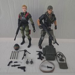 Lot of 2 GI Joe Classified Night Force #107 Tunnel Rat & #138 Quarrel Complete