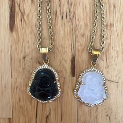 14K Gold Stainless Steel Buddha Chain