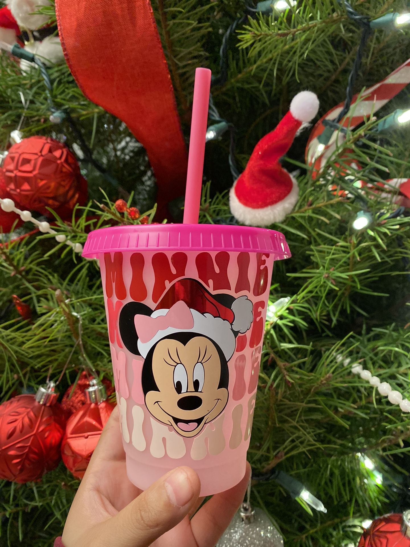 Christmas Minnie Mouse Cup