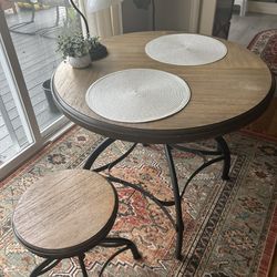 Table and 4 stool  all adjustable