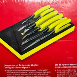 Snap on Hi viz Heavy Duty Plier Set In Foam 