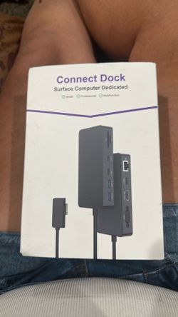 Docking Station, Ms Triple Display (2 HDMI 4K+VGA) Dock, Accessories for Sf Pro 9/8/X/7/6/5/4/3, Book 3/2/1,Laptop go/5/4/3/2