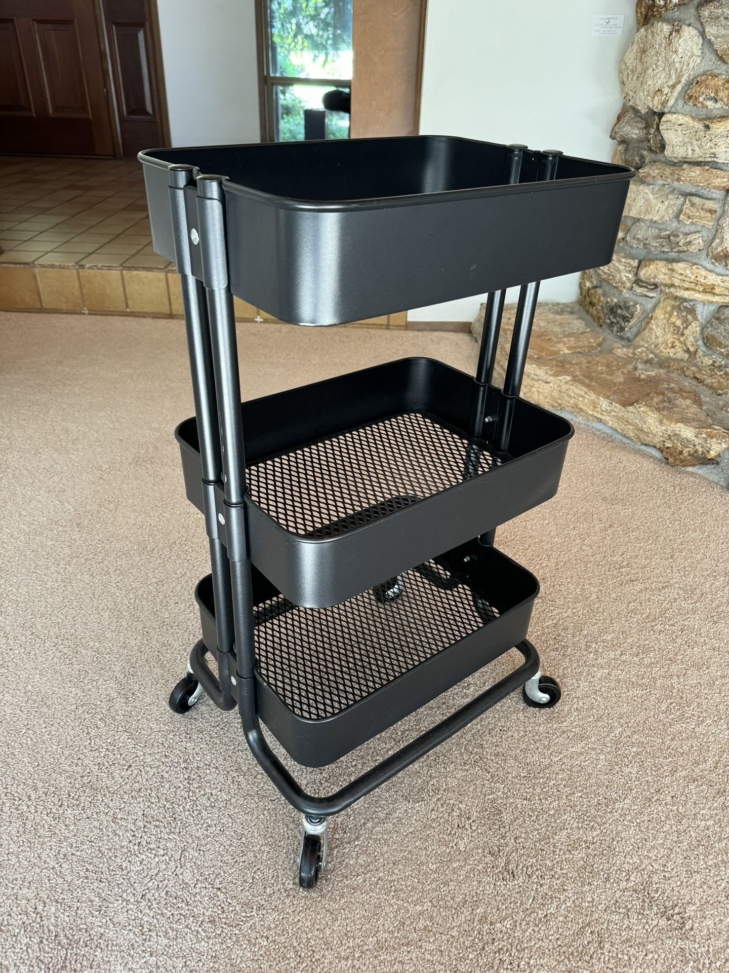 IKEA RÅSKOG Black Utility Cart