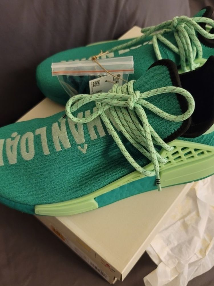 Pharrell x Adidas NMD Hu in Green 10.5