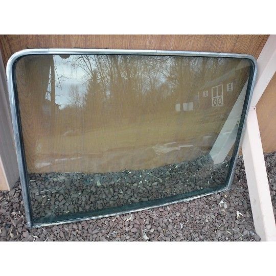1969, 1970 Mustang Sportsroof Rear Glass Window + Chrome Frame