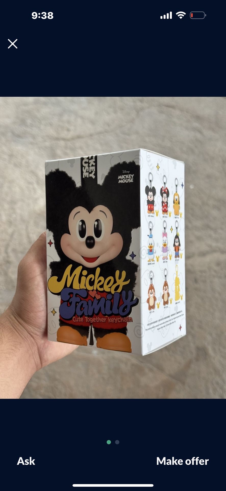 Mickey Family Cute Together Keychain Pop mart