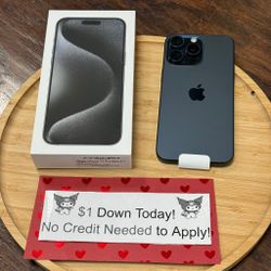 📱 Apple iPhone 15 Pro Max  - Pay $5 to take it home same day - No Credit Needed