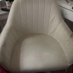 White Desk/Vanity Chair 