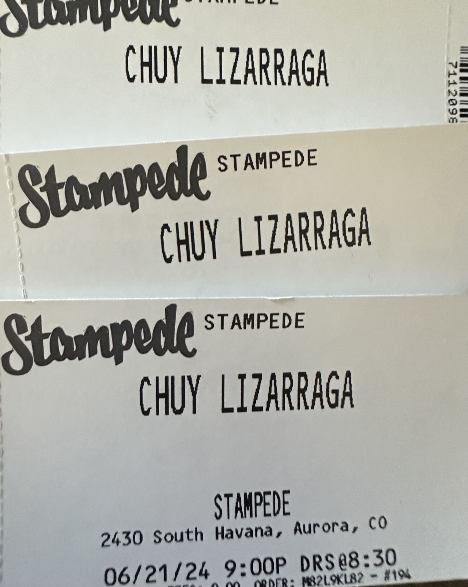 Chuy Lizarraga Tickets 6/21