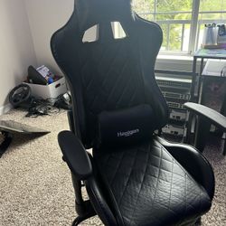 Racing Style Gamer Chair Ergonomic Leather Video Game Chair High Back And Seat Height Adjustable Swivel With Footrest Lumbar Pillow And Headrest