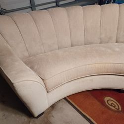 Sofa/Couch Sectional  - Fabric - Cream - Cindy Crawford Home