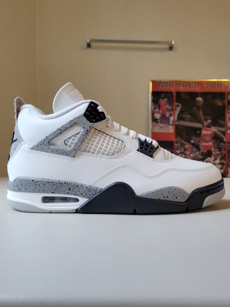 Air Jordan 4 White Cement OG Retro ✅️ Size 9.5 Men's 🆕️ DS Brand New, 100% Authentic Guaranteed 👌🏼Nike AJ4 IV 🔥🔥🔥