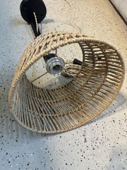 Vintage Woven Rope Pendant Light