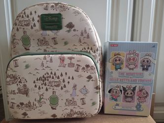 Robinhood Loungefly Backpack and Sanrio Labubu
