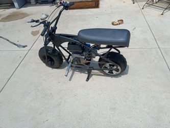Black Gas-Powered Mini Bike