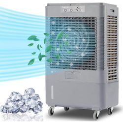 YougetTech 4500CFM 50L Evaporative Air Cooler 43", 13.3 Gal Tank, 90°Oscillation, 300W 3 Speeds Swamp Air Cooler, Industrial Strength Air Cooler for O