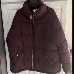H&M Women's Puffer Jacket - Plum L