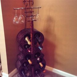 Whimsical Vintage Wine Bottle Holder