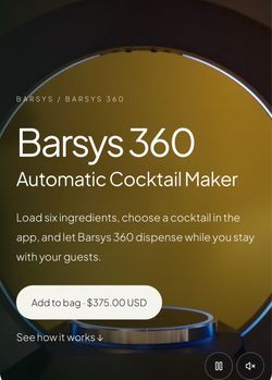 Barsys 360 Automatic Cocktail Maker