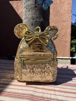 Disney Minnie Mouse gold sequin mini backpack