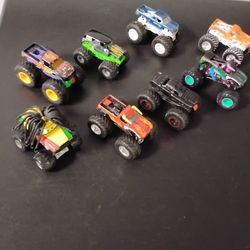 8 Monster Trucks Diecast Collectable 1:64 Scale Some Rare