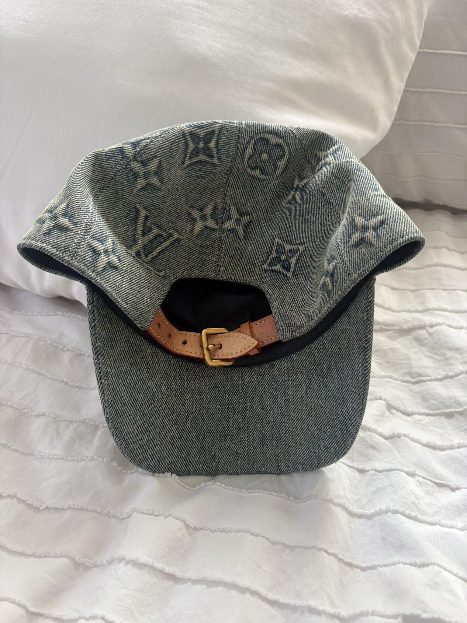 Louis Vuitton Monogram Washed Denim Cap M7156M Unisex Blue