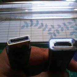 Display Port To HDMI adapter.