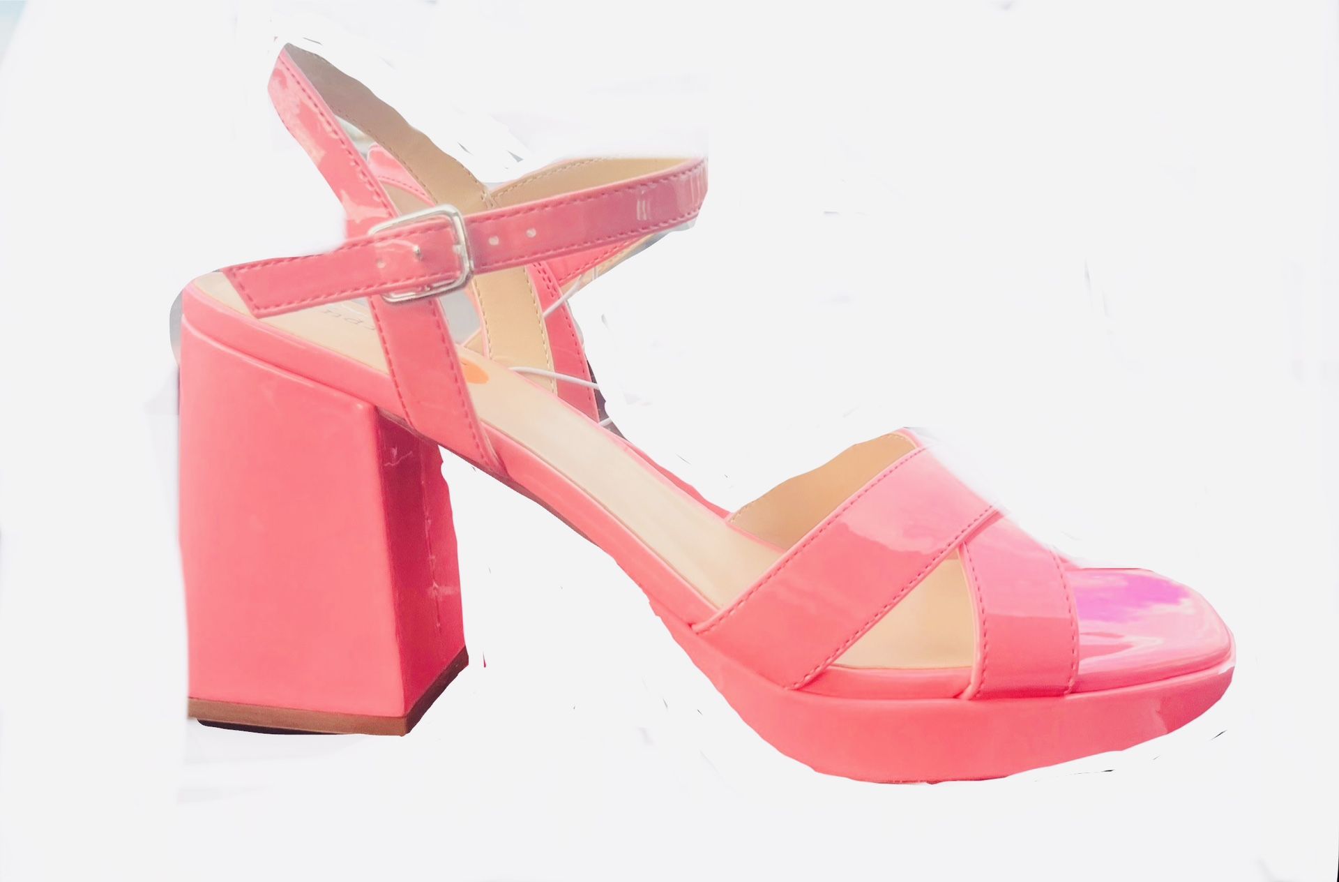 hot pink block heels size 11