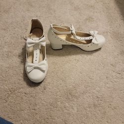 White Bow Lolita Shoes Size 7.5