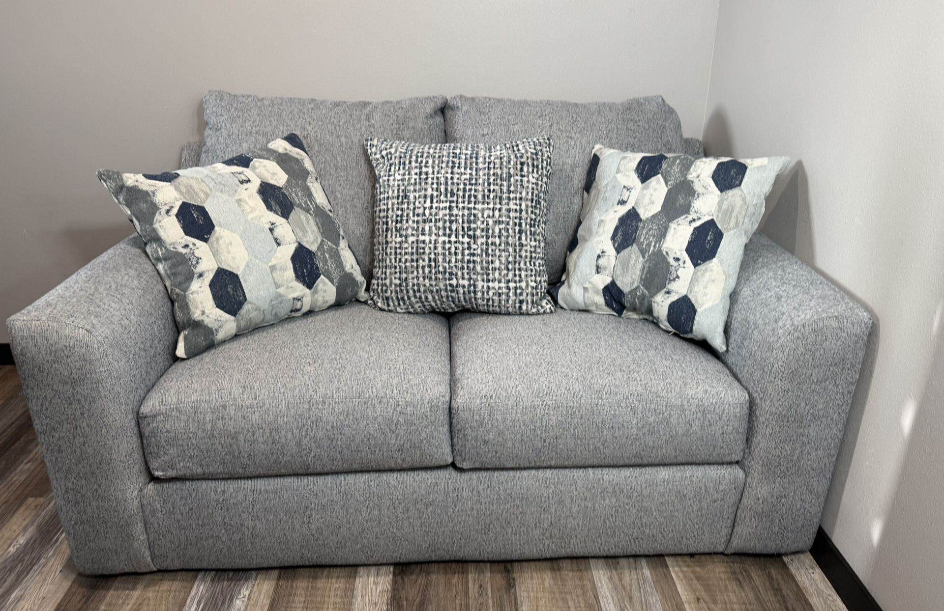 Jackson Furniture Loveseat- Navy Blue, White, Black And Gray.