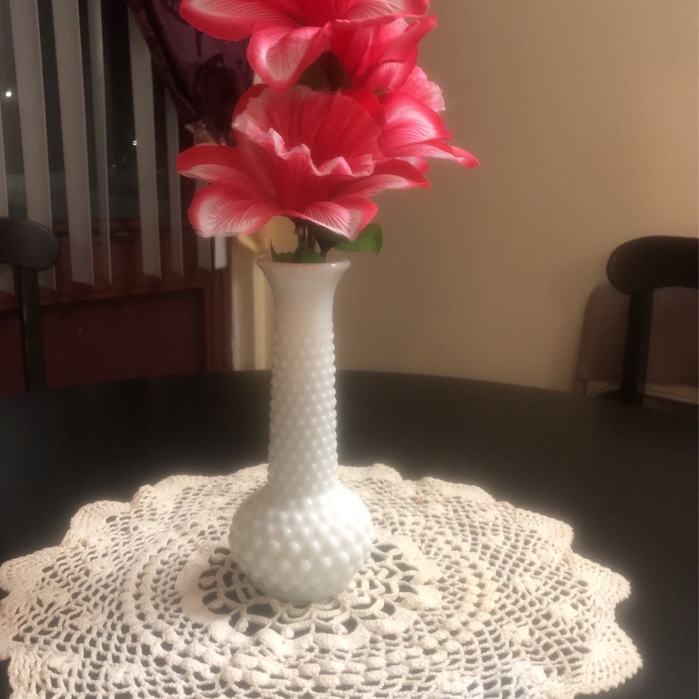 Vase With Fake flower Good condition like new