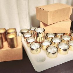 Gold Votive Candle Holders