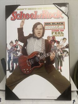 School Of Rock 2003 Movie Film Print Wall Art Home Decor - WOOD POSTER 13x19