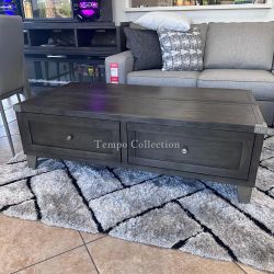 Gray Coffee Table, Console Table, Living Room Table, Lift Top